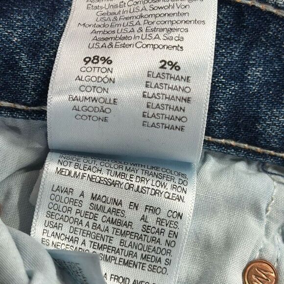 Mother Superior The Trickster Skinny Blue Denim Distressed Jeans Medium Wash Siz - Picture 10 of 11